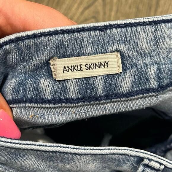 Calvin Klein Jeans Ankle Skinny Denim Mid Rise Stretch Light Wash Blue Size 4 - Picture 8 of 11